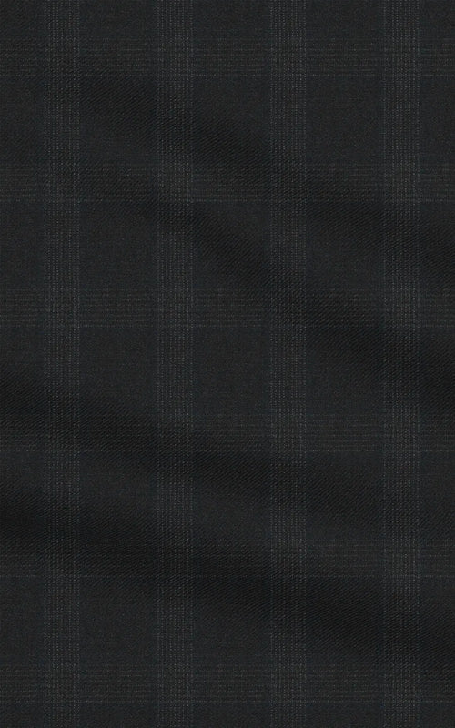 Blue Charcoal Checks Wool Suit