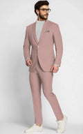 Blush Pink Wool Suit