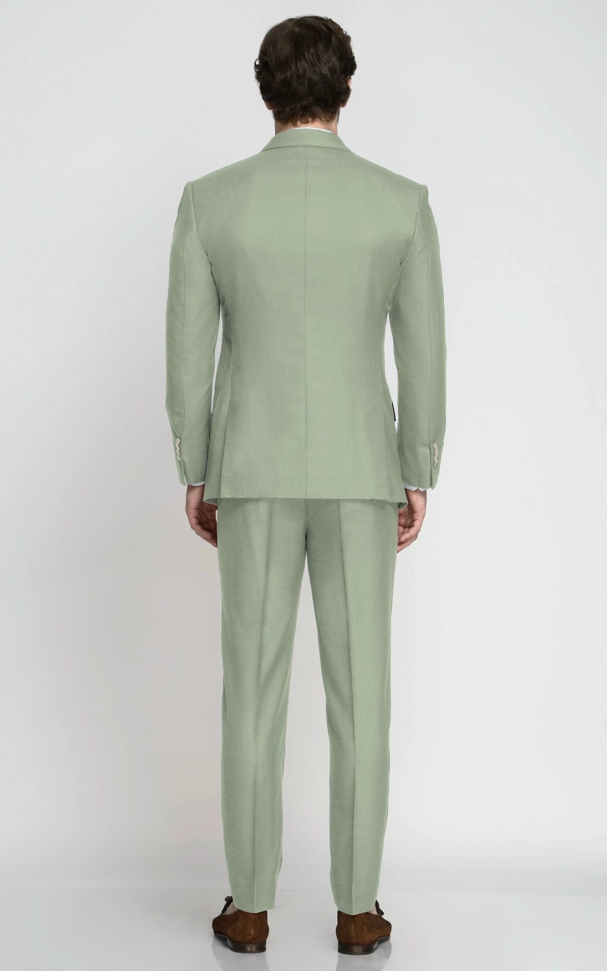 Dusty Sage Green Wool Suit